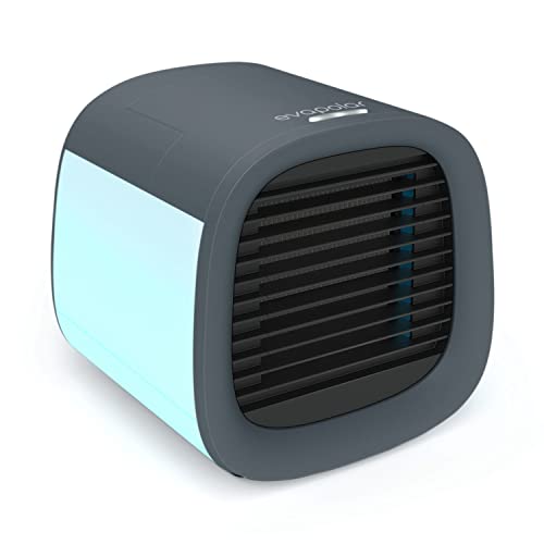 EVAPOLAR EvaCHILL - Refrigerador de aire por evaporación personal y humidificador, aire acondicionado portátil, ventilador de refrigeración de escritorio, Gris