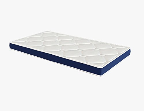 El Almacen del Colchon - Colchón espumación, Modelo Ten - Todas Las Medidas, Blanco y Azul (80 x 190 cm)