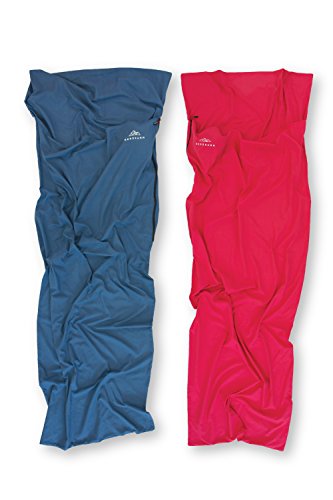 NORDKAMM – Saco de Dormir 100% algodón, Rojo, Sábana para Saco de Dormir, acoplable para 2 Personas, para Viajar, Verano, Inlay