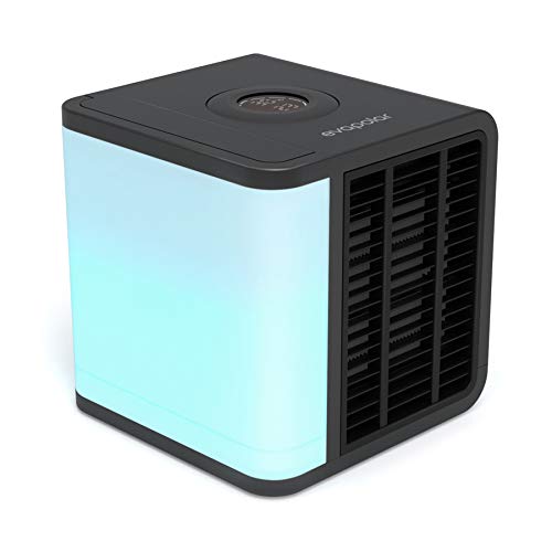 Evapolar EvaLIGHT Plus EV-1500 Refrigerador de aire evaporativo personal y humidificador/aire acondicionado portátil, Negro