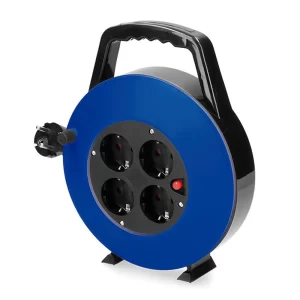 Edm Bobina De Cable 4 Plugs 10 M - Enrollador de Corriente para Acampada