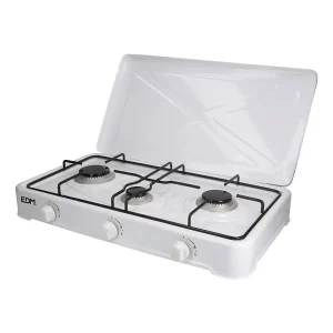 Edm Cocina de Gas de 3 Quemadores - Hornillo de Camping Portátil