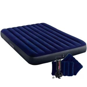 INTEX Dura-beam Standard Classic Downy - Colchón Hinchable Doble para Camping y Hogar