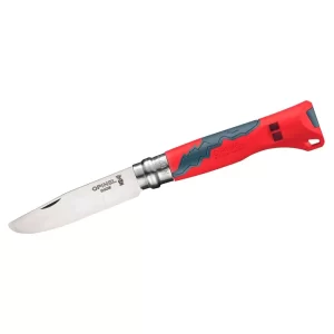 Opinel Navaja Junior No 07 Silbato Outdoor - Navaja de Bolsillo para Jóvenes Aventureros