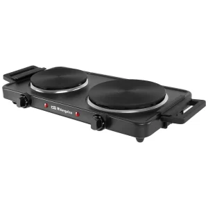 Orbegozo PE2855 - Cocina Eléctrica Portátil de Camping 2 Fuegos